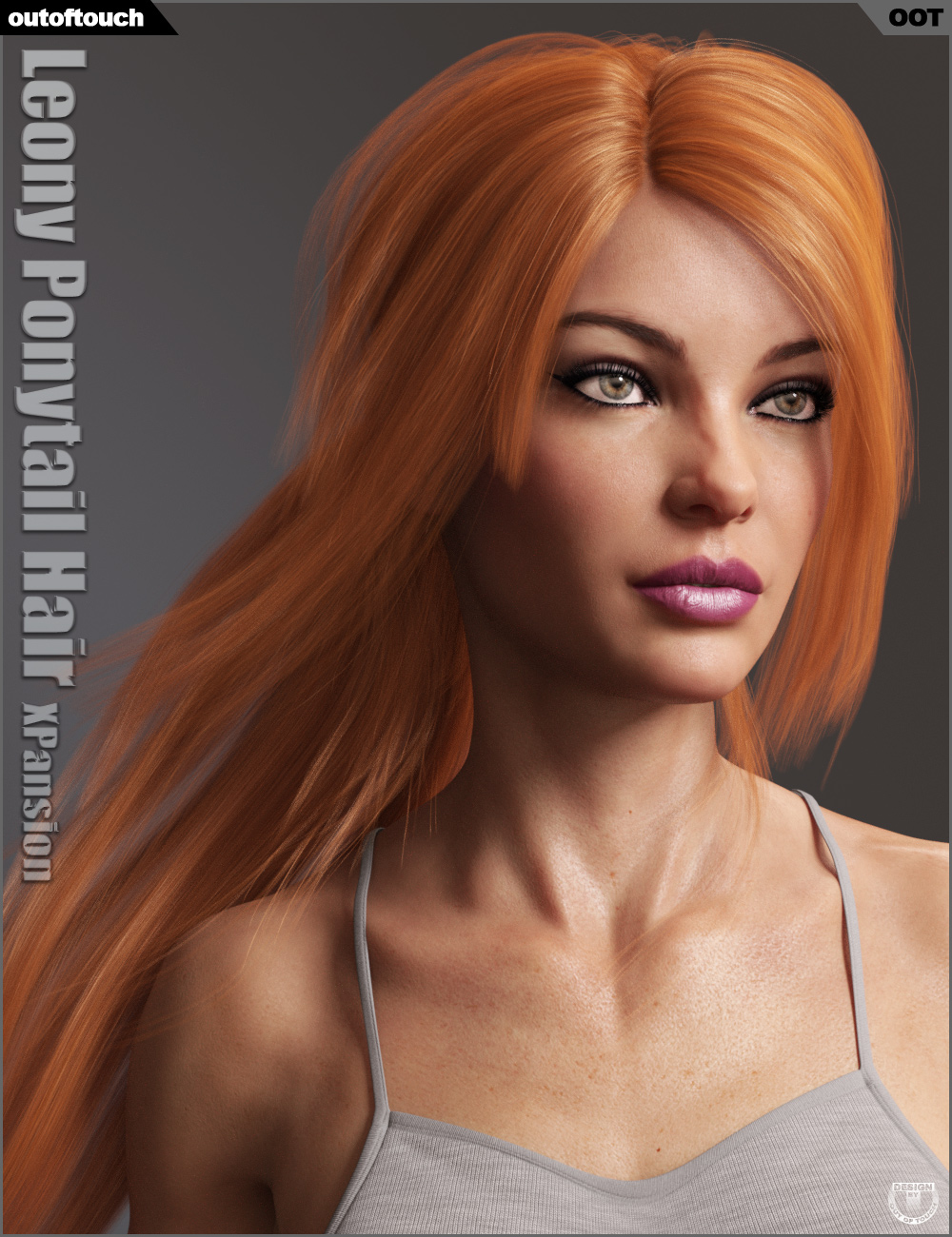 OOT Hairblending 2.0 Texture XPansion for Leony Wet & Dry Ponytail Hair by: outoftouch, 3D Models by Daz 3D
