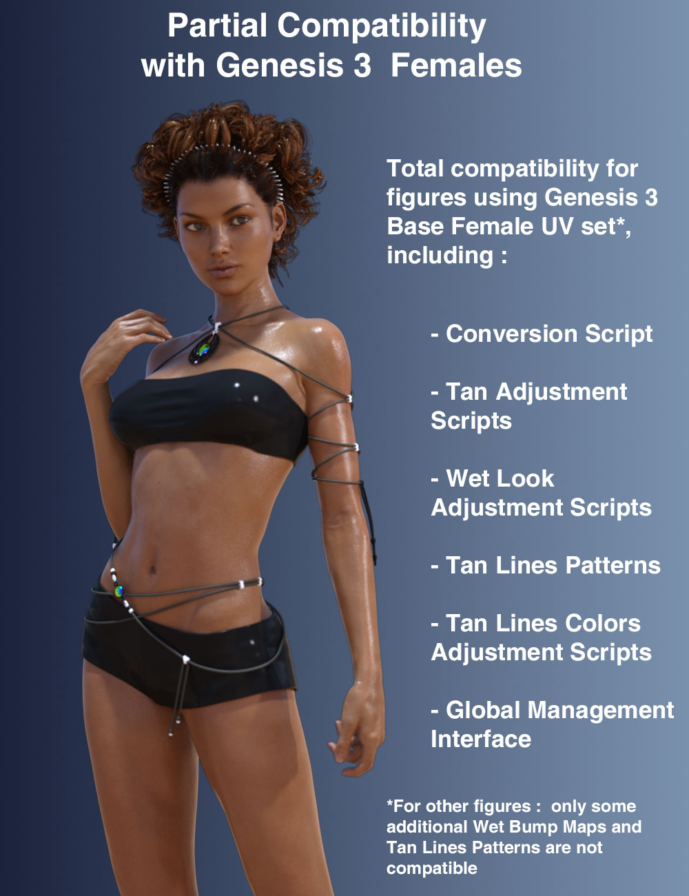 Wet And Tanned Skins For Genesis 8 Female(s) by: V3Digitimes, 3D Models by Daz 3D