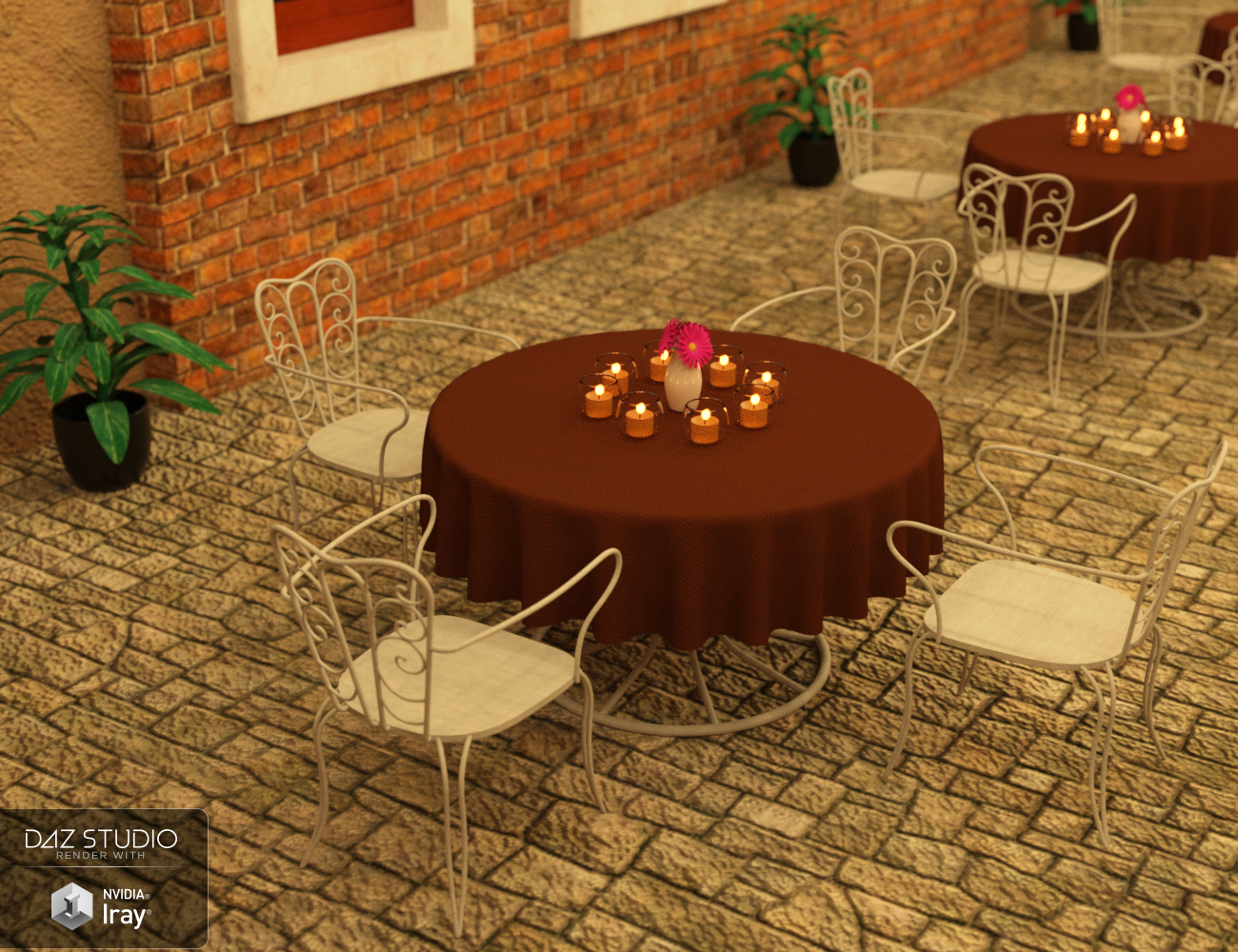 Open Air Cafe by: Charlie, 3D Models by Daz 3D