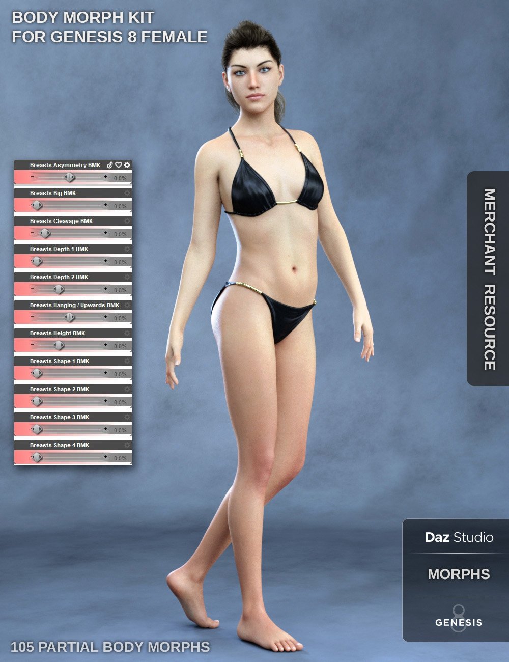 Woman breasts template 2 nipples shapes v1 3D Model in Anatomy