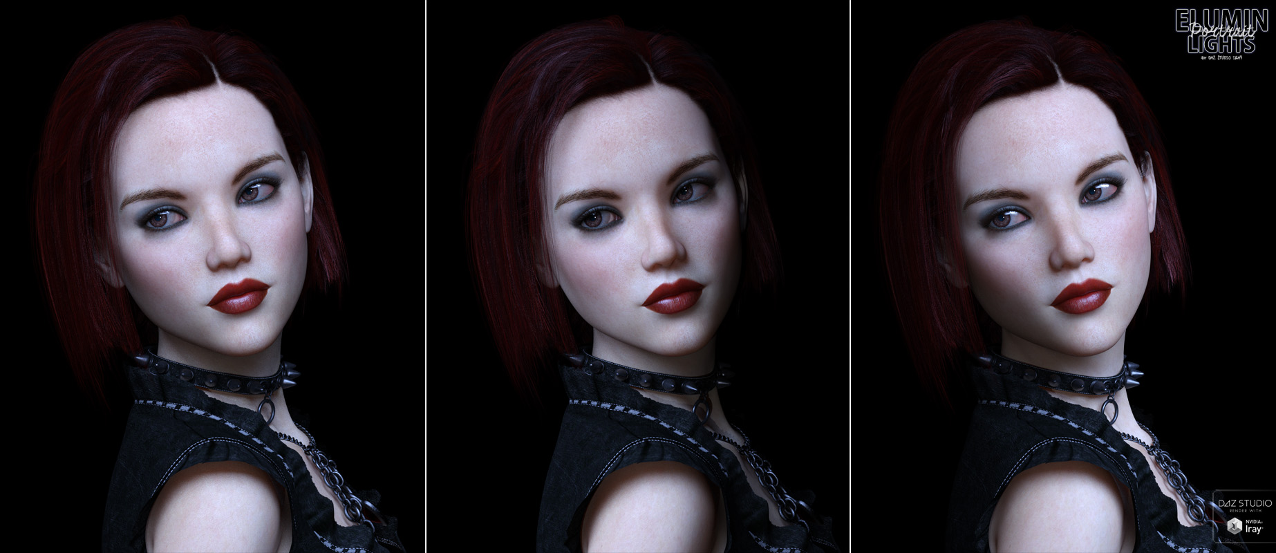 Elumin Iray Portrait Lights by: ForbiddenWhispers, 3D Models by Daz 3D