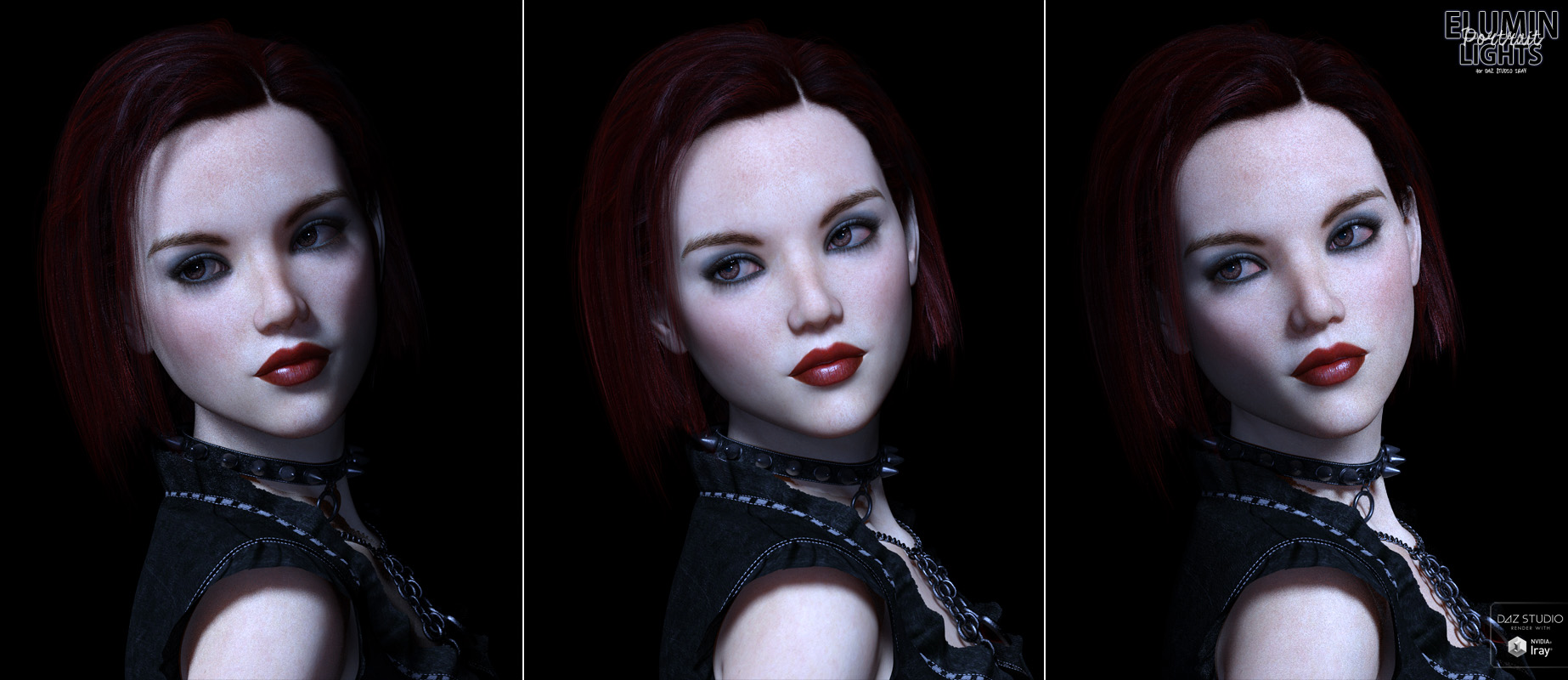 Elumin Iray Portrait Lights by: ForbiddenWhispers, 3D Models by Daz 3D