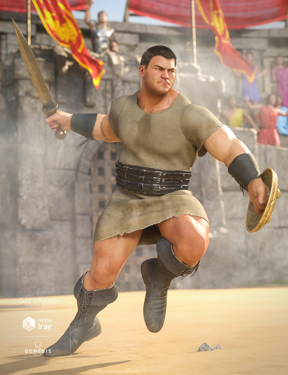 dForce Orelius Gladiator Outfit for Genesis 8 Male(s)