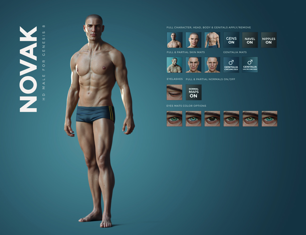 Novak for Genesis 8 Male by: Faber Inc, 3D Models by Daz 3D