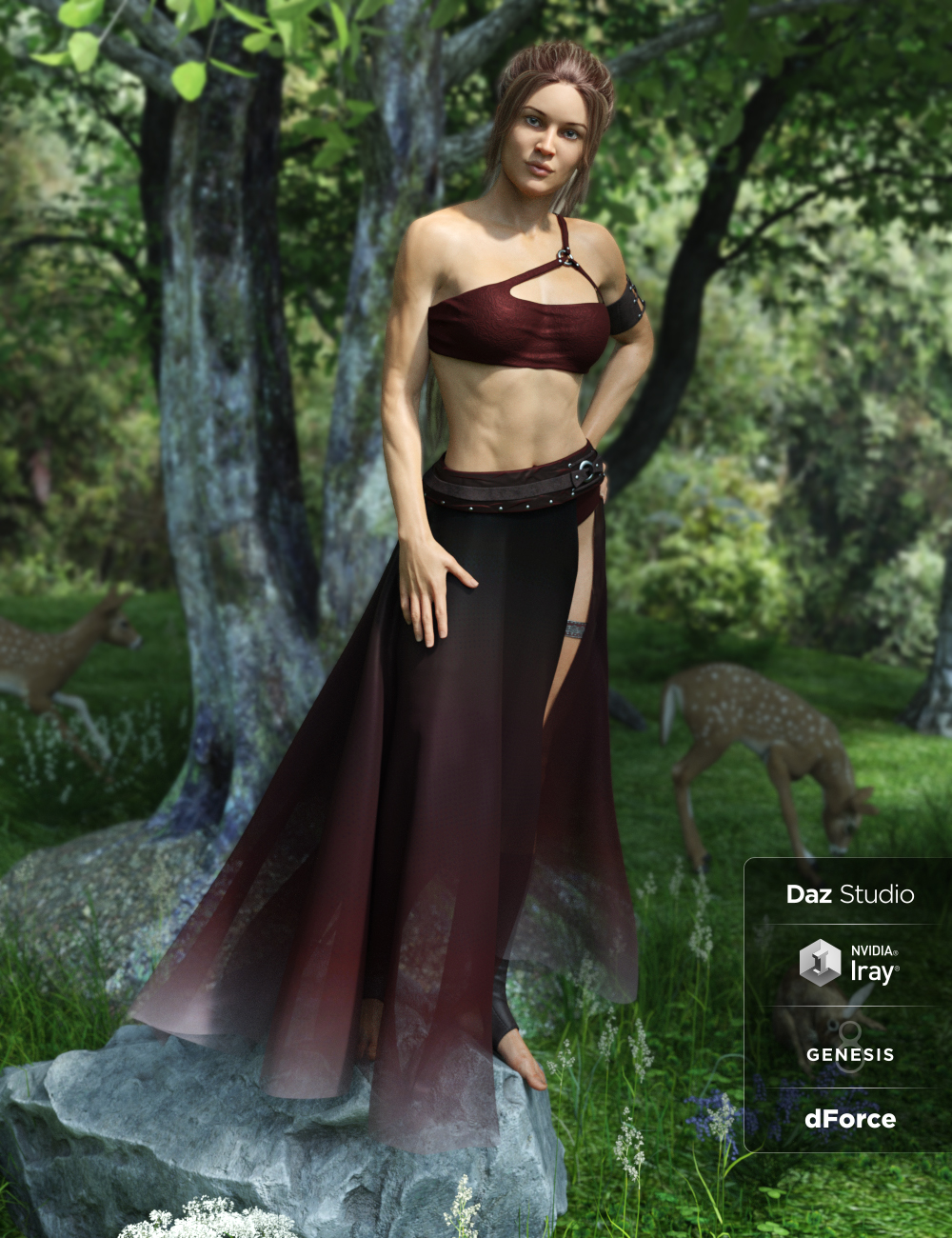 dForce Artemis Outfit for Genesis 8 Female(s)