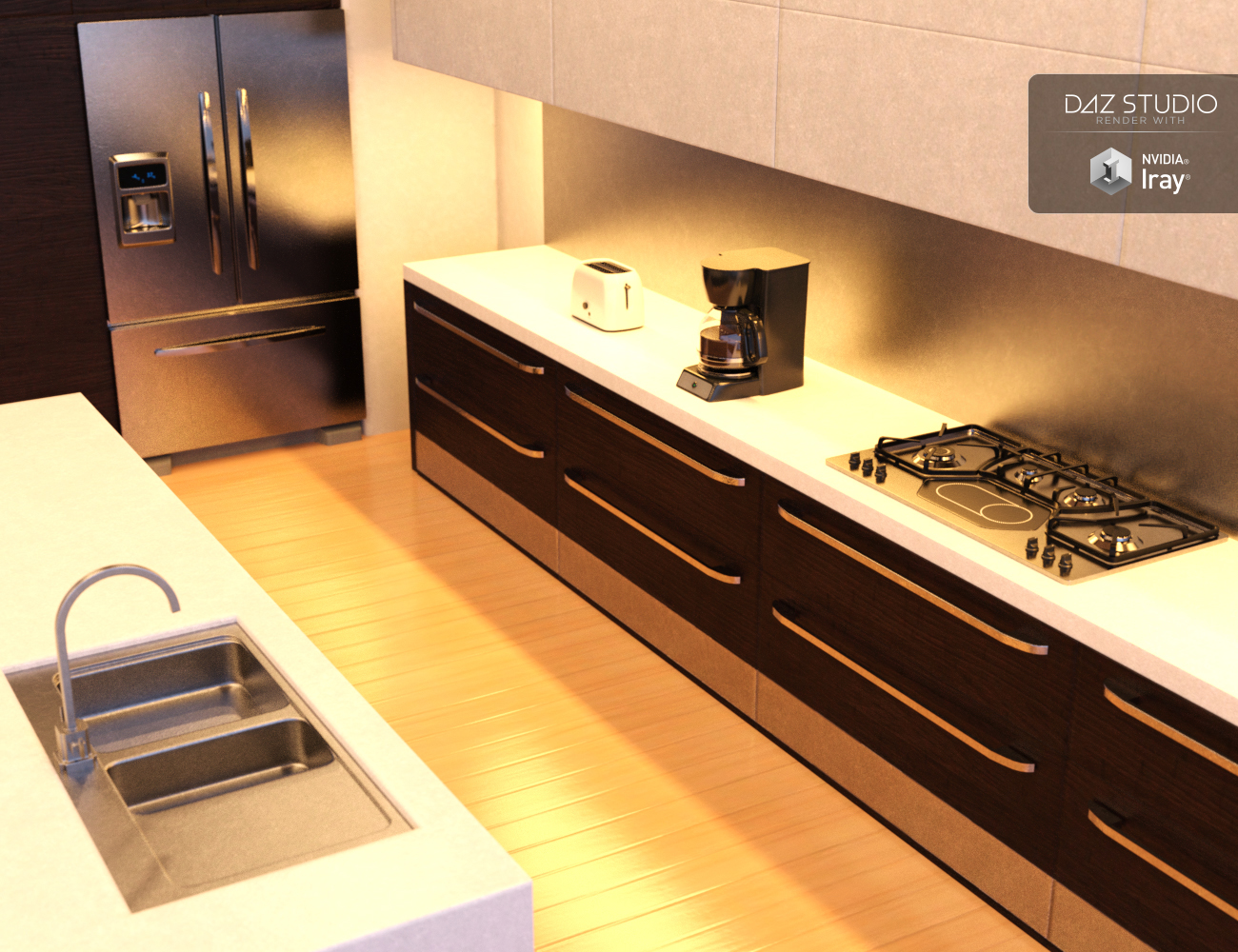 Apartment Kitchen Apartment Kitchen by: Charlie, 3D Models by Daz 3D