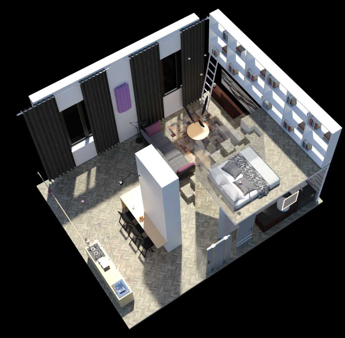 Studio Type Room 2 by: Tesla3dCorp, 3D Models by Daz 3D