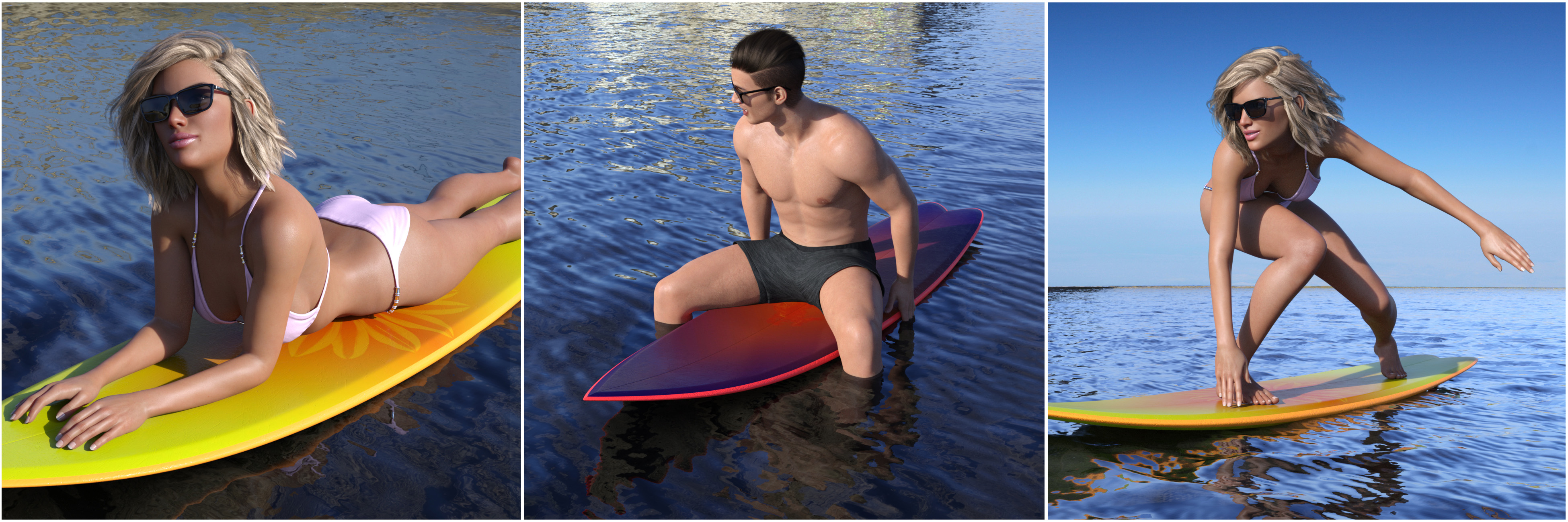 Z Surfboard and Poses for Genesis 3 and 8 Z Surfboard and Poses for Genesis 3 and 8 by: Zeddicuss, 3D Models by Daz 3D