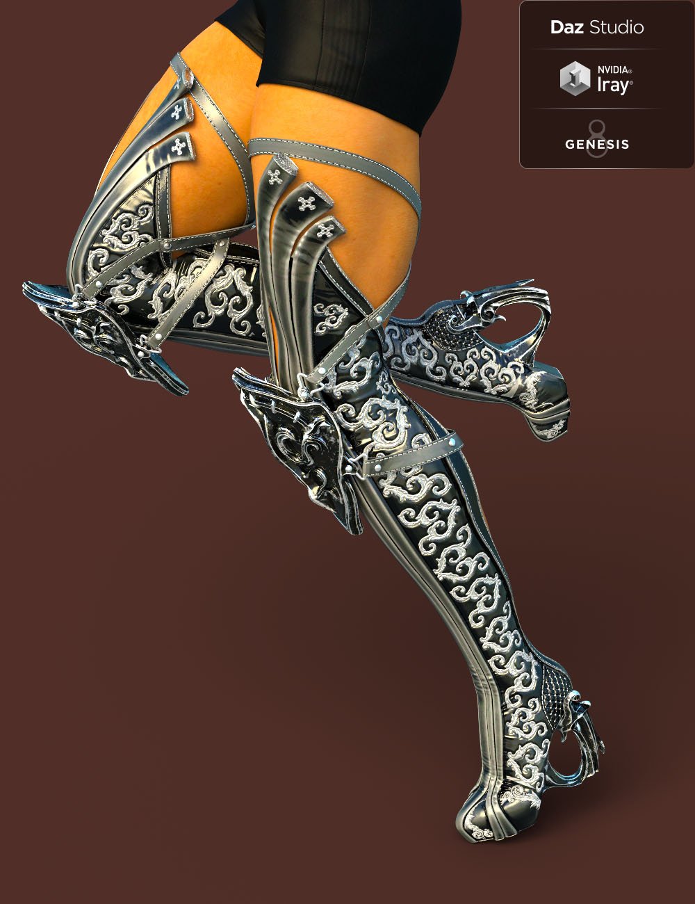 Jiwoo Fantasy Boots for Genesis 8 Female(s) Jiwoo Fantasy Boots for Genesis 8 Female(s) by: chungdan, 3D Models by Daz 3D