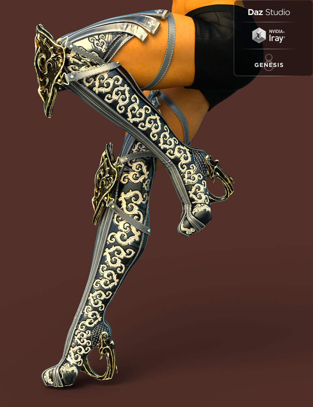 Jiwoo Fantasy Boots for Genesis 8 Female(s) Jiwoo Fantasy Boots for Genesis 8 Female(s) by: chungdan, 3D Models by Daz 3D