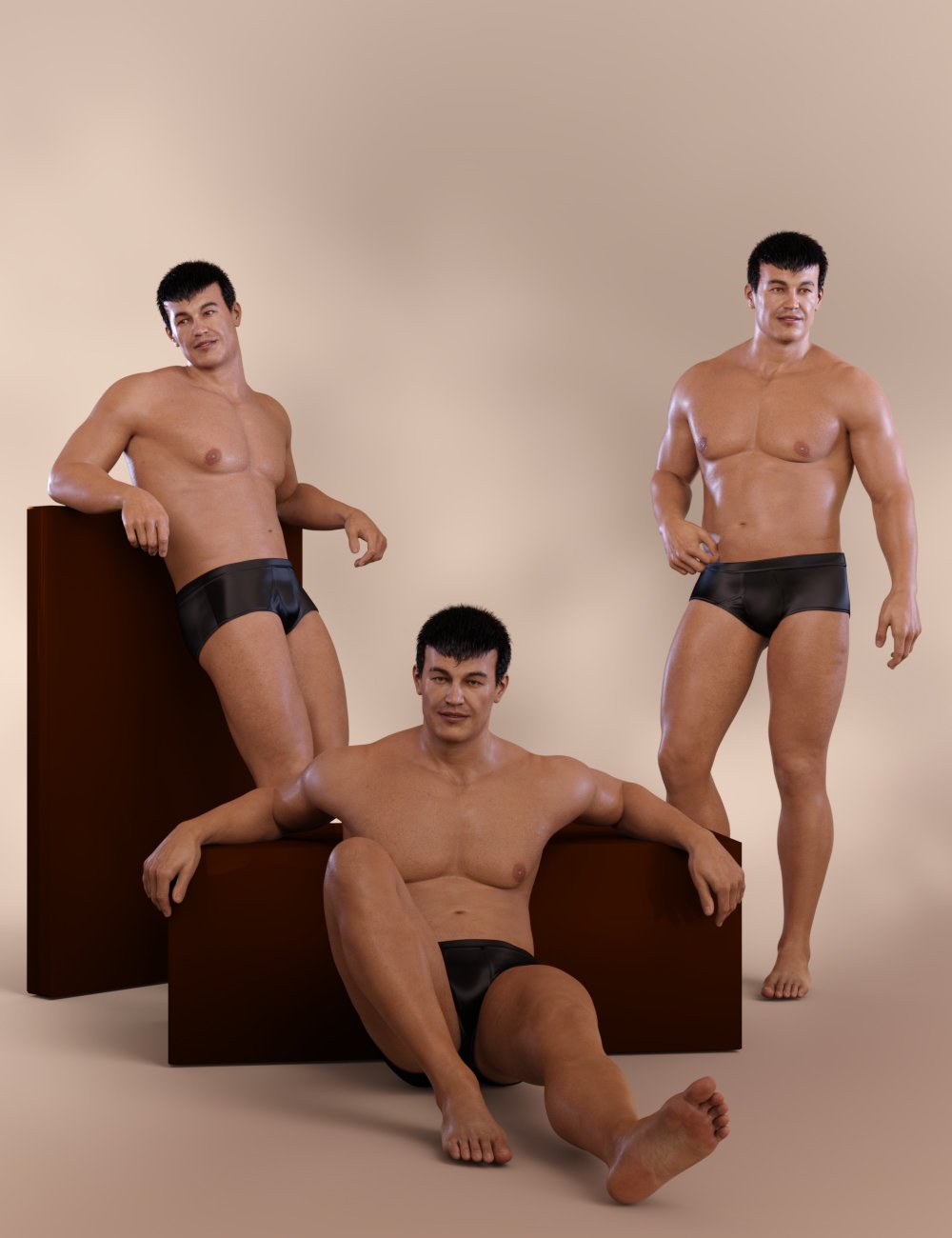 Casual Poses for Vladimir 8 and Genesis 8 Male by: lunchlady, 3D Models by Daz 3D