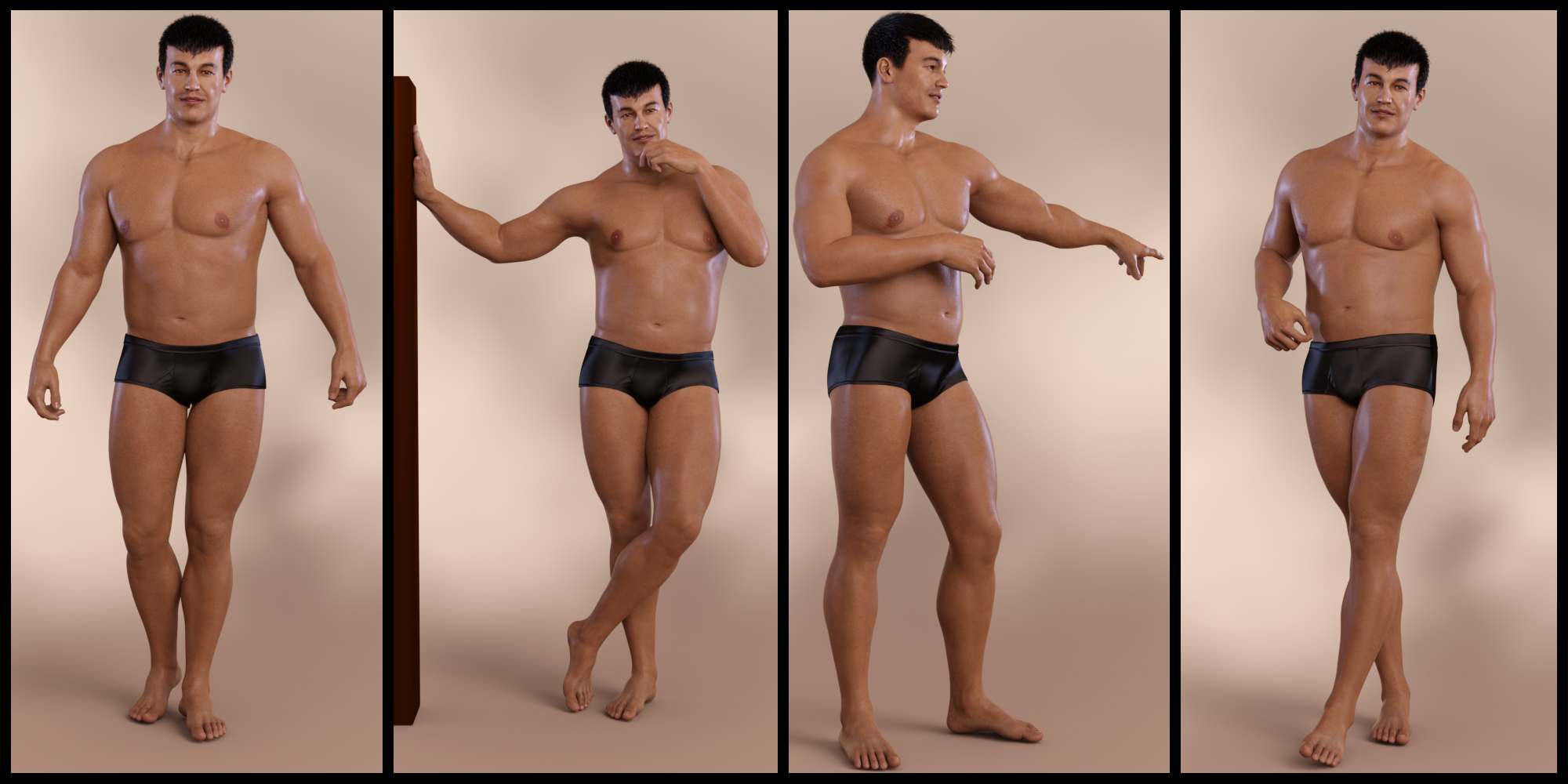 Casual Poses for Vladimir 8 and Genesis 8 Male by: lunchlady, 3D Models by Daz 3D