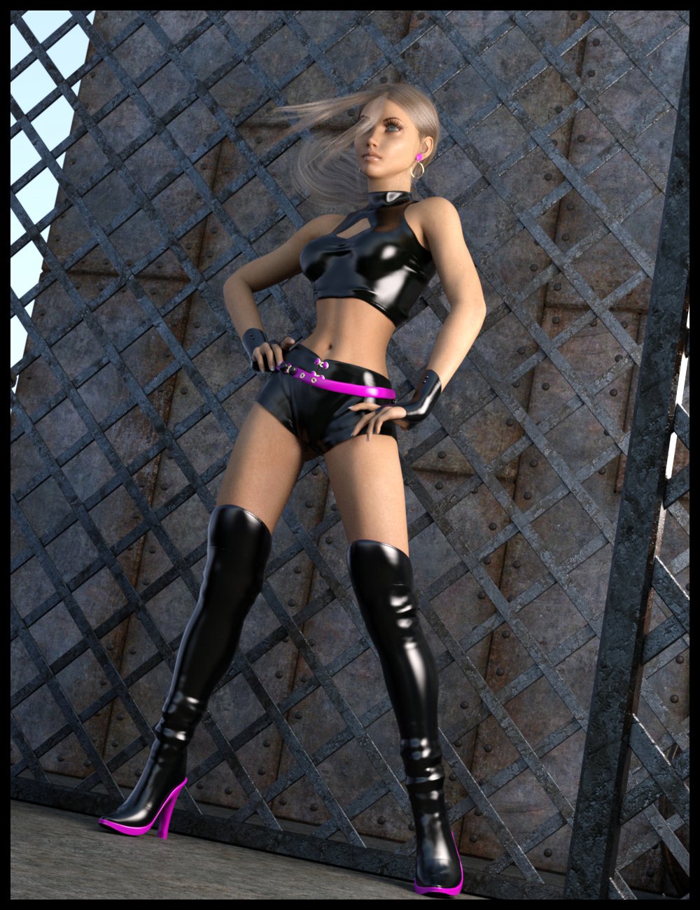 dForce Latex Outfit Genesis 8 Female(s) by: Nathy Design, 3D Models by Daz 3D