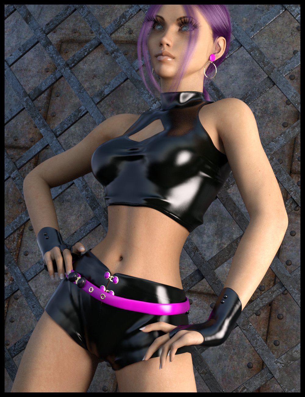 dForce Latex Outfit Genesis 8 Female(s) by: Nathy Design, 3D Models by Daz 3D