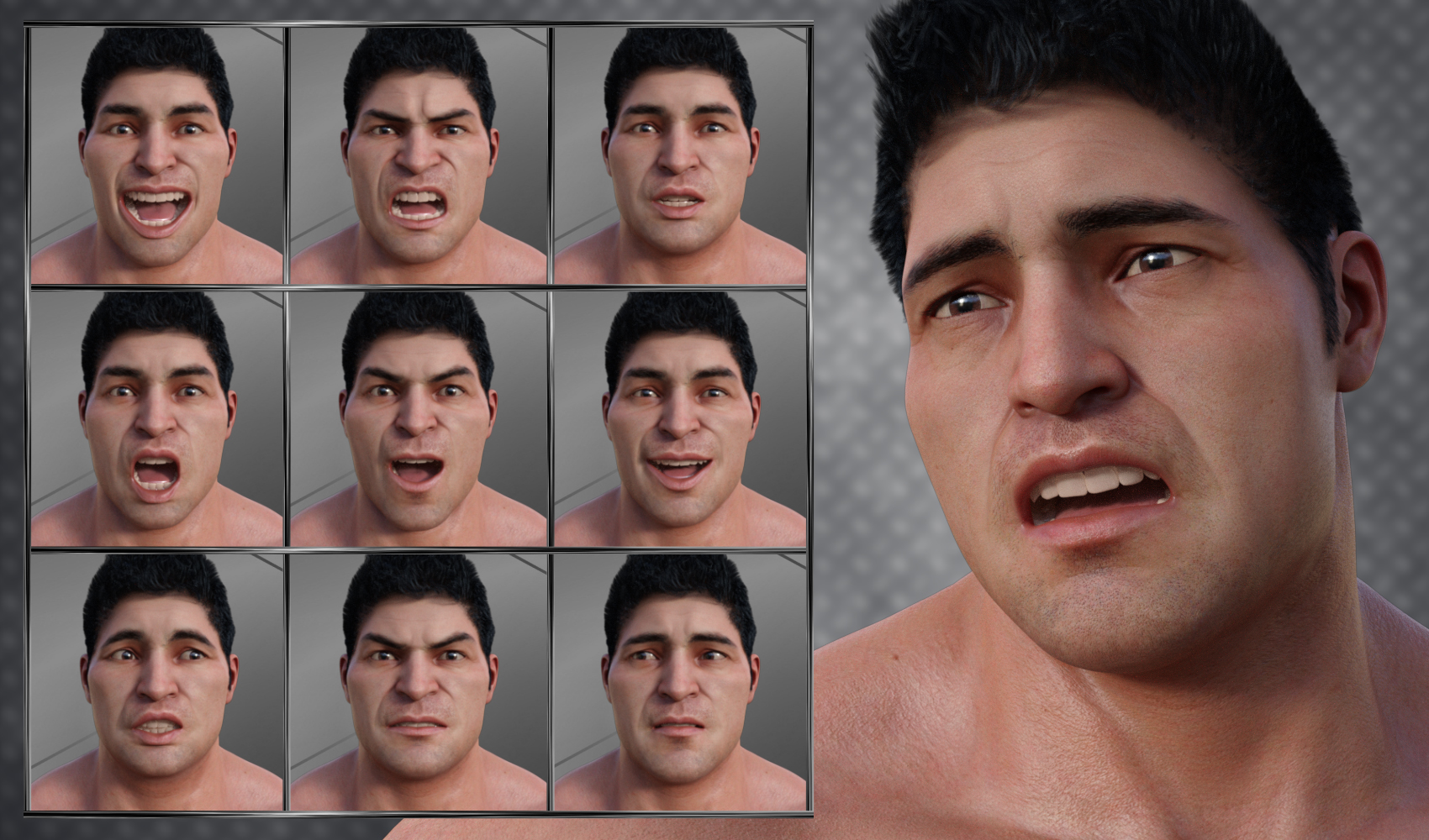 Strong Man - Expressions for Genesis 8 Male and The Brute 8 by: JWolf, 3D Models by Daz 3D