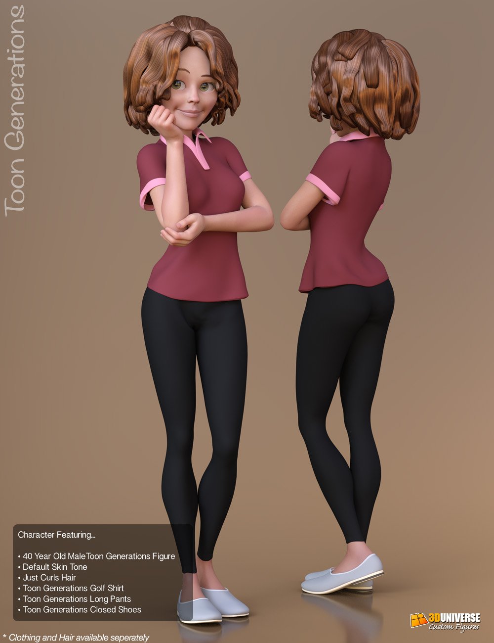 Toon Generations Essentials for Genesis 8 Female(s) Toon Generations Essentials for Genesis 8 Female(s) by: 3D Universe, 3D Models by Daz 3D