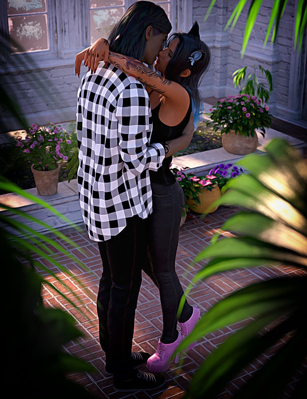 Mad Love: Couple Poses for Genesis 8 Male & Genesis 8 Female by: Skyewolf, 3D Models by Daz 3D