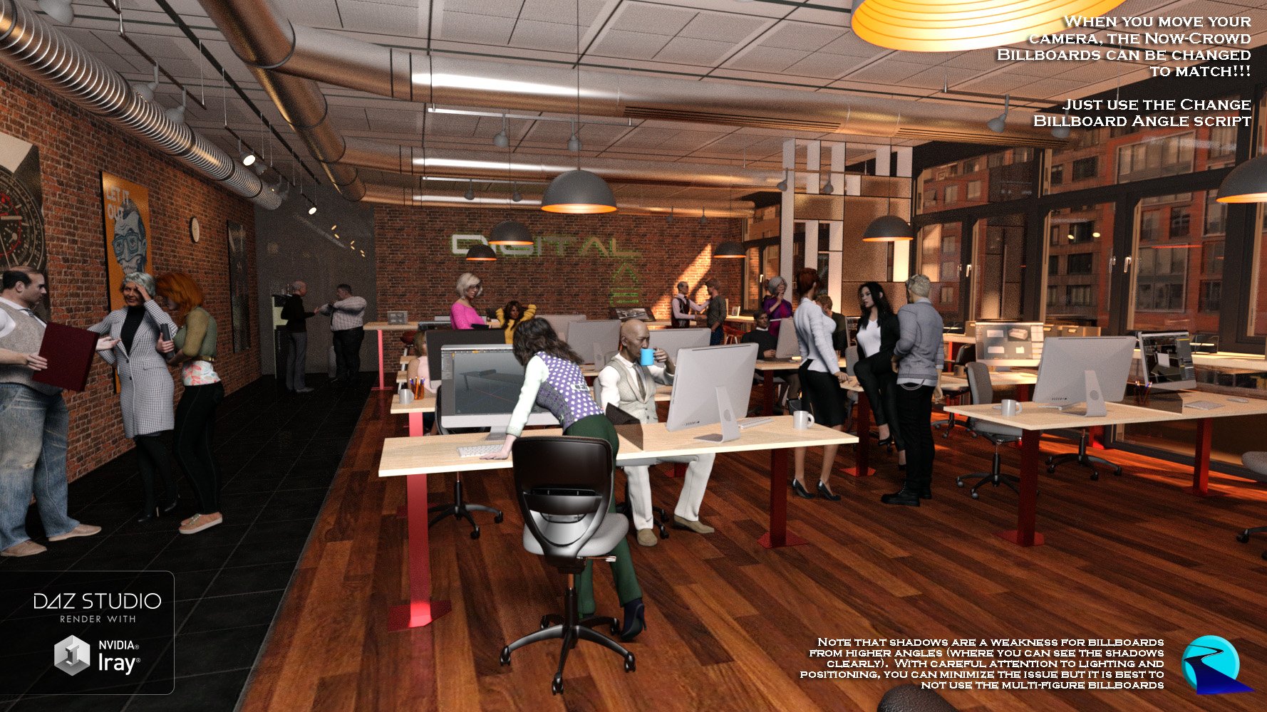Now-Crowd Billboards - Office Life Now-Crowd Billboards - Office Life by: RiverSoft Art, 3D Models by Daz 3D