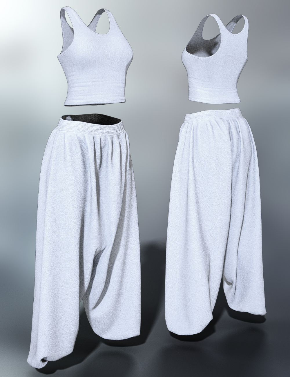 dForce X-Fashion Harem Outfit for Genesis 8 Female(s) by: xtrart-3d, 3D Models by Daz 3D