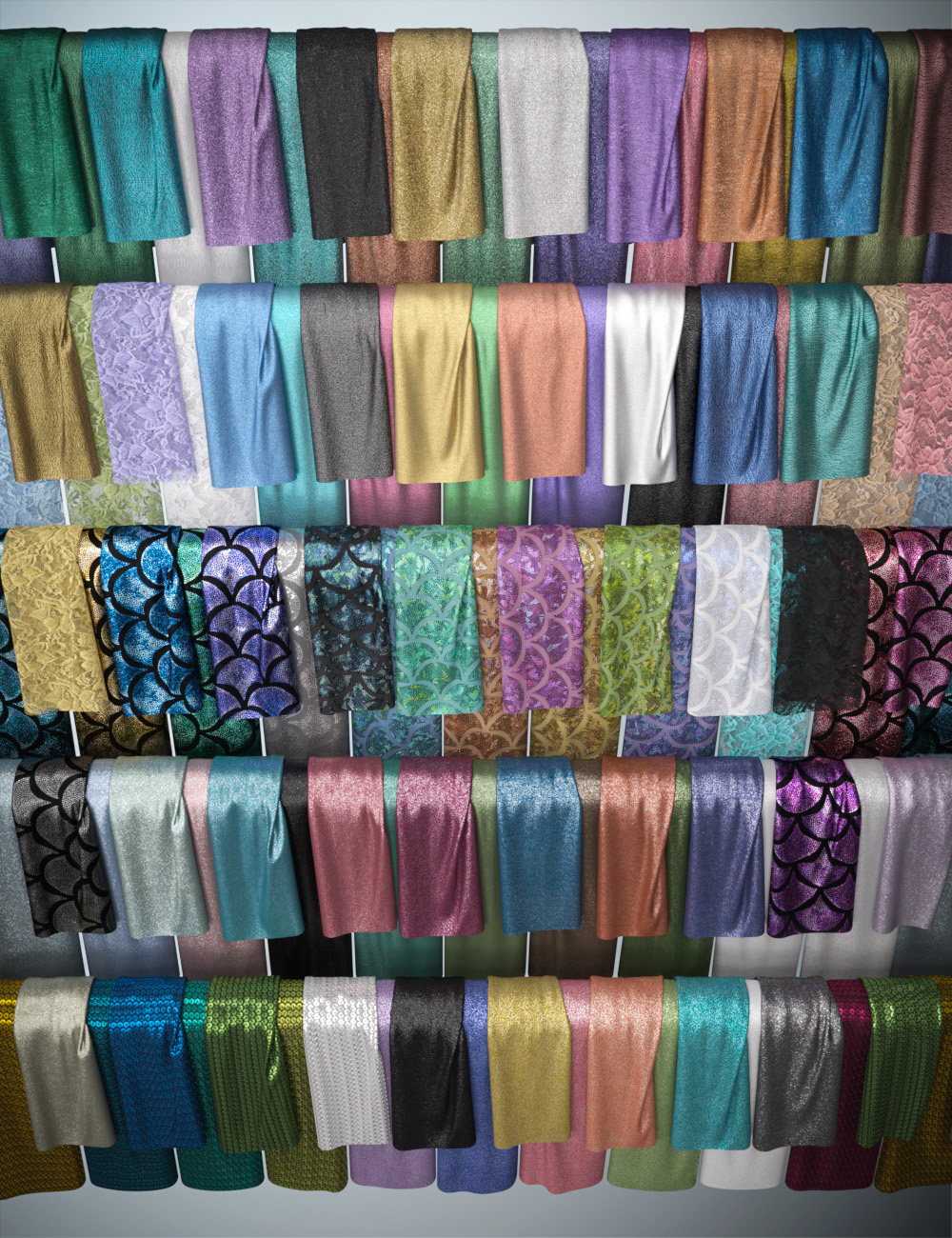 Glamour Fabric Shaders 2 Merchant Resource and Shaders for Iray Daz 3D