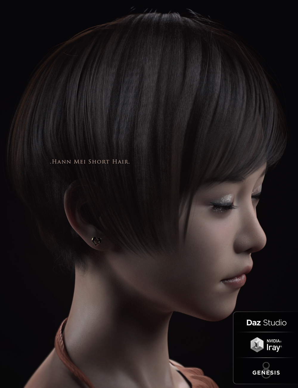 Hann Mei and Hann Mei Short Hair for Genesis 8 Female by: , 3D Models by Daz 3D