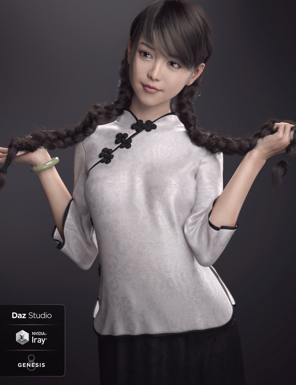 Hann Mei and Hann Mei Short Hair for Genesis 8 Female by: , 3D Models by Daz 3D