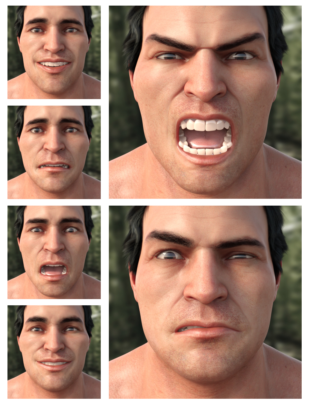 REAL POWER Expressions for The Brute 8 by: Sharktooth, 3D Models by Daz 3D