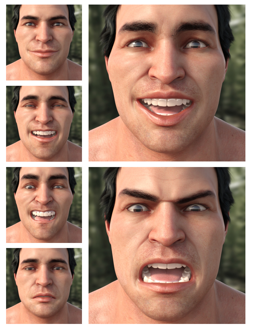REAL POWER Expressions for The Brute 8 by: Sharktooth, 3D Models by Daz 3D