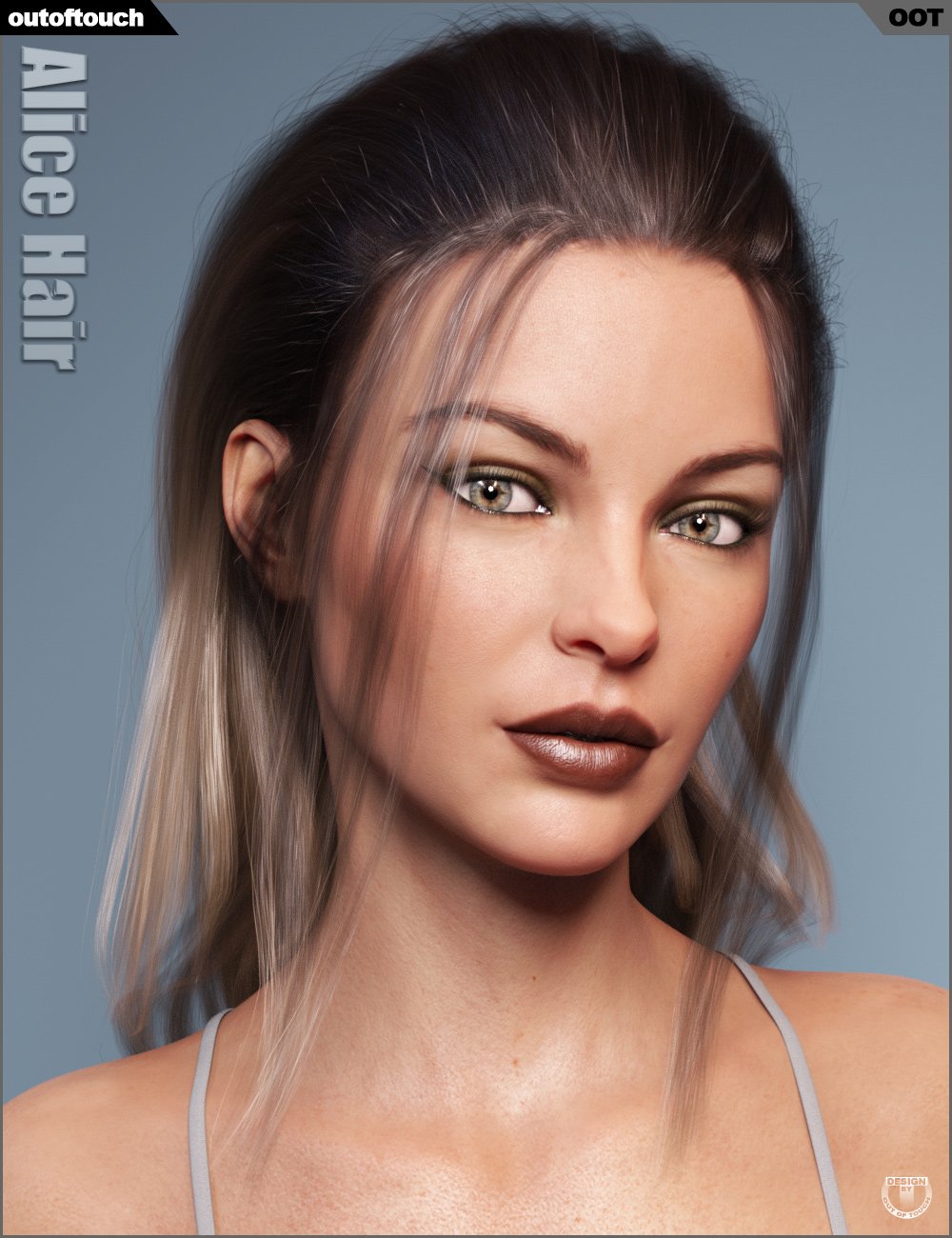 Alice Wet and Dry Hair for Genesis 3 and 8 Female(s) by: outoftouch, 3D Models by Daz 3D