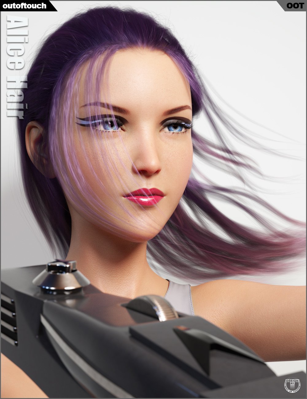 Alice Wet and Dry Hair for Genesis 3 and 8 Female(s) by: outoftouch, 3D Models by Daz 3D