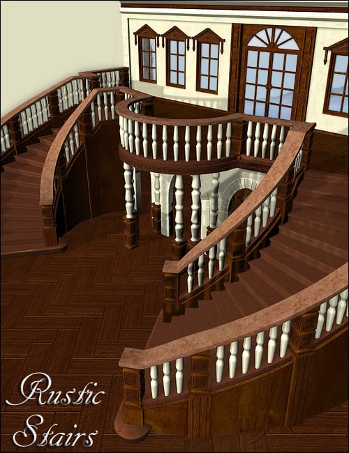 Rustic Look for Royal Stairs by: , 3D Models by Daz 3D