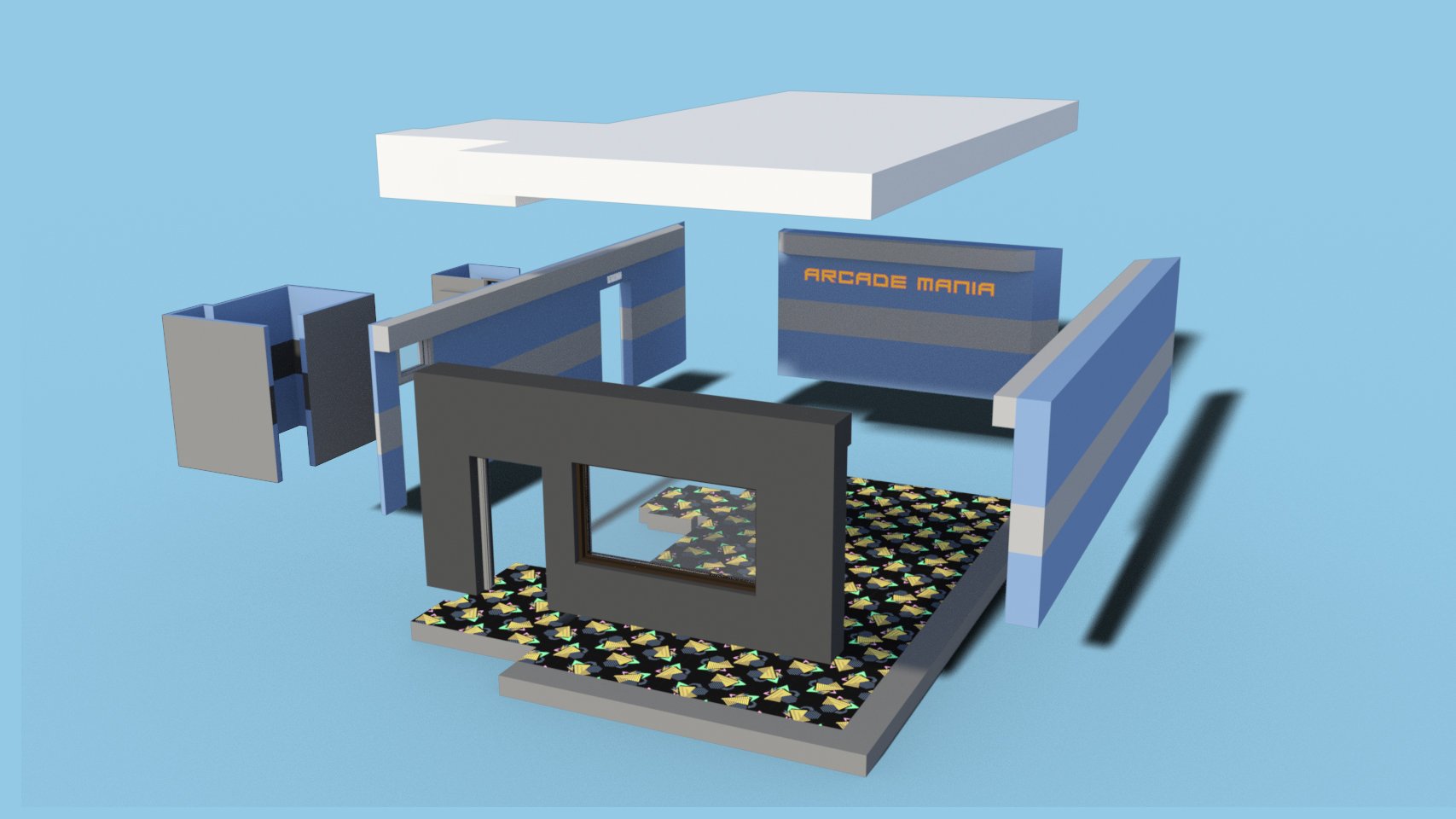 Retro Arcade Retro Arcade by: PerspectX, 3D Models by Daz 3D