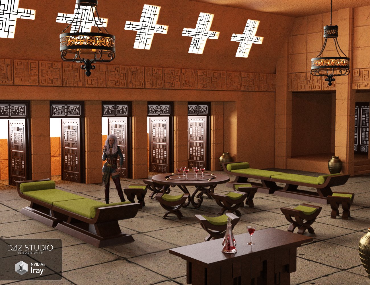 Fantasy Council Room by: Charlie, 3D Models by Daz 3D