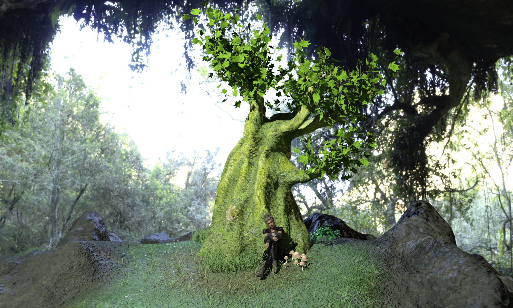 Millennial Tree by: JeffersonAFGendragon3D, 3D Models by Daz 3D