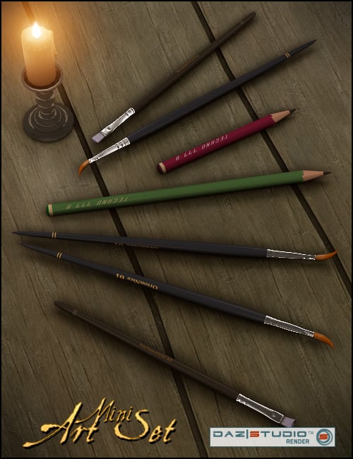 Mini Art Set Mini Art Set by: , 3D Models by Daz 3D