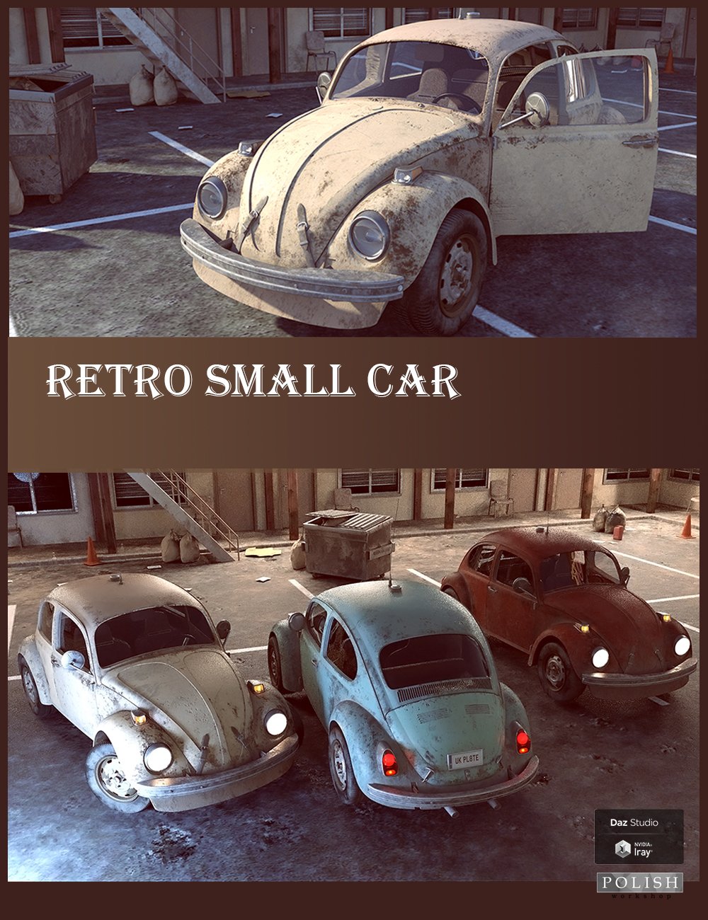 Retro Small Car by: Polish, 3D Models by Daz 3D