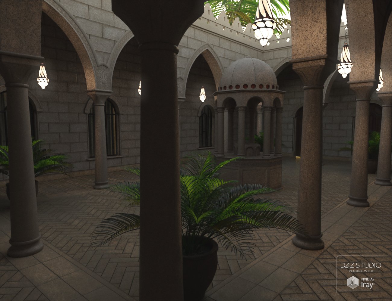 Al Sharqia Courtyard by: Merlin Studios, 3D Models by Daz 3D