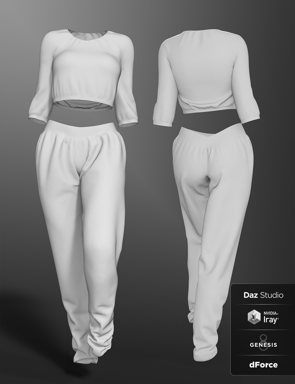 dForce Jenna Workout for Genesis 8 Female(s) by: PandyGirlRavnheart, 3D Models by Daz 3D