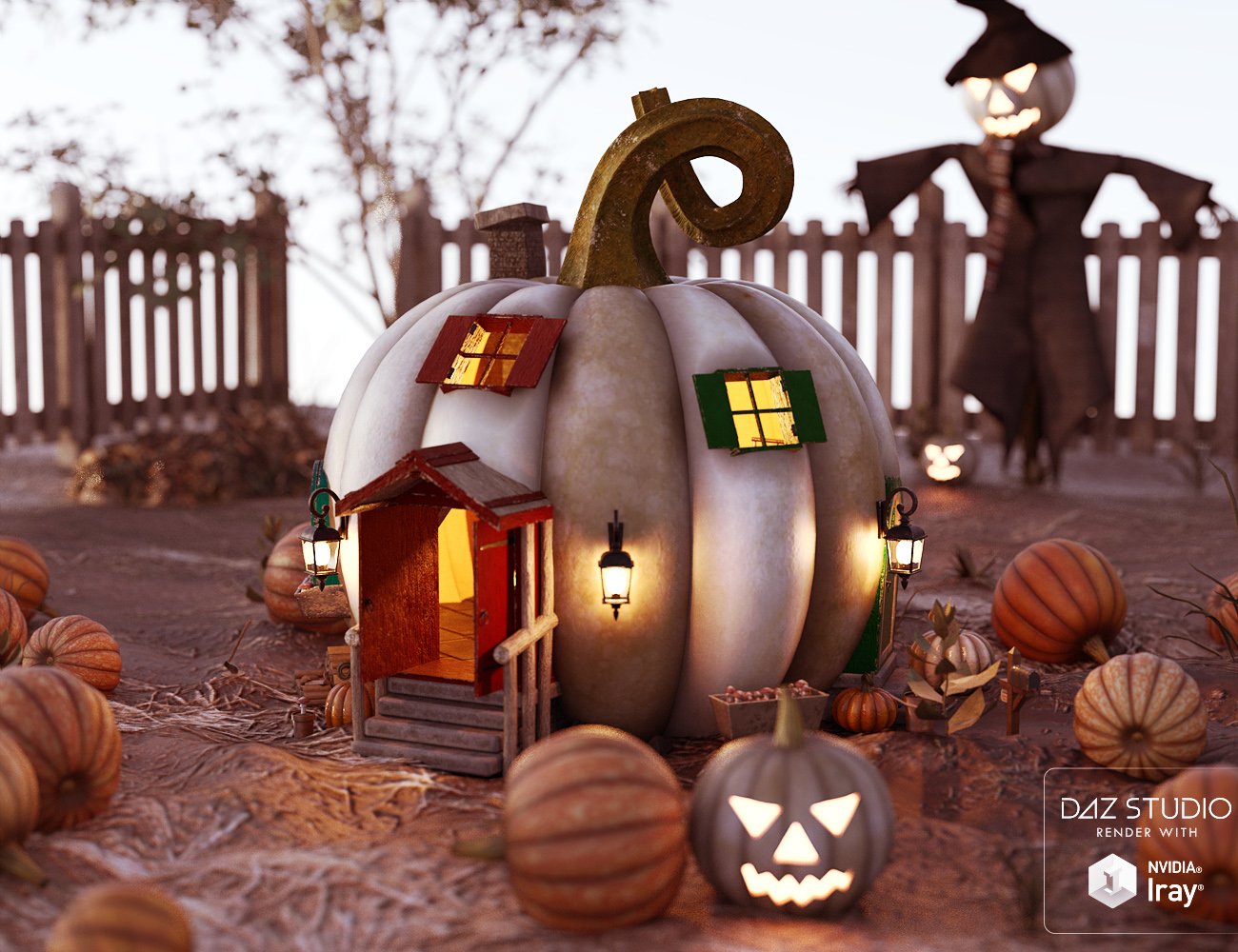 Iddy Biddy Pumpkin House Iddy Biddy Pumpkin House by: David BrinnenForbiddenWhispers, 3D Models by Daz 3D