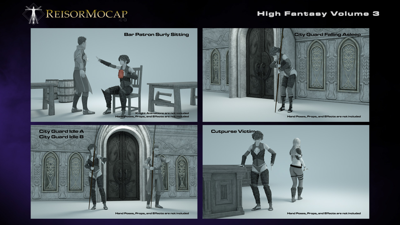 High Fantasy Volume 3 - Fantasy Animations for Genesis 3 and 8 by: Reisormocap, 3D Models by Daz 3D