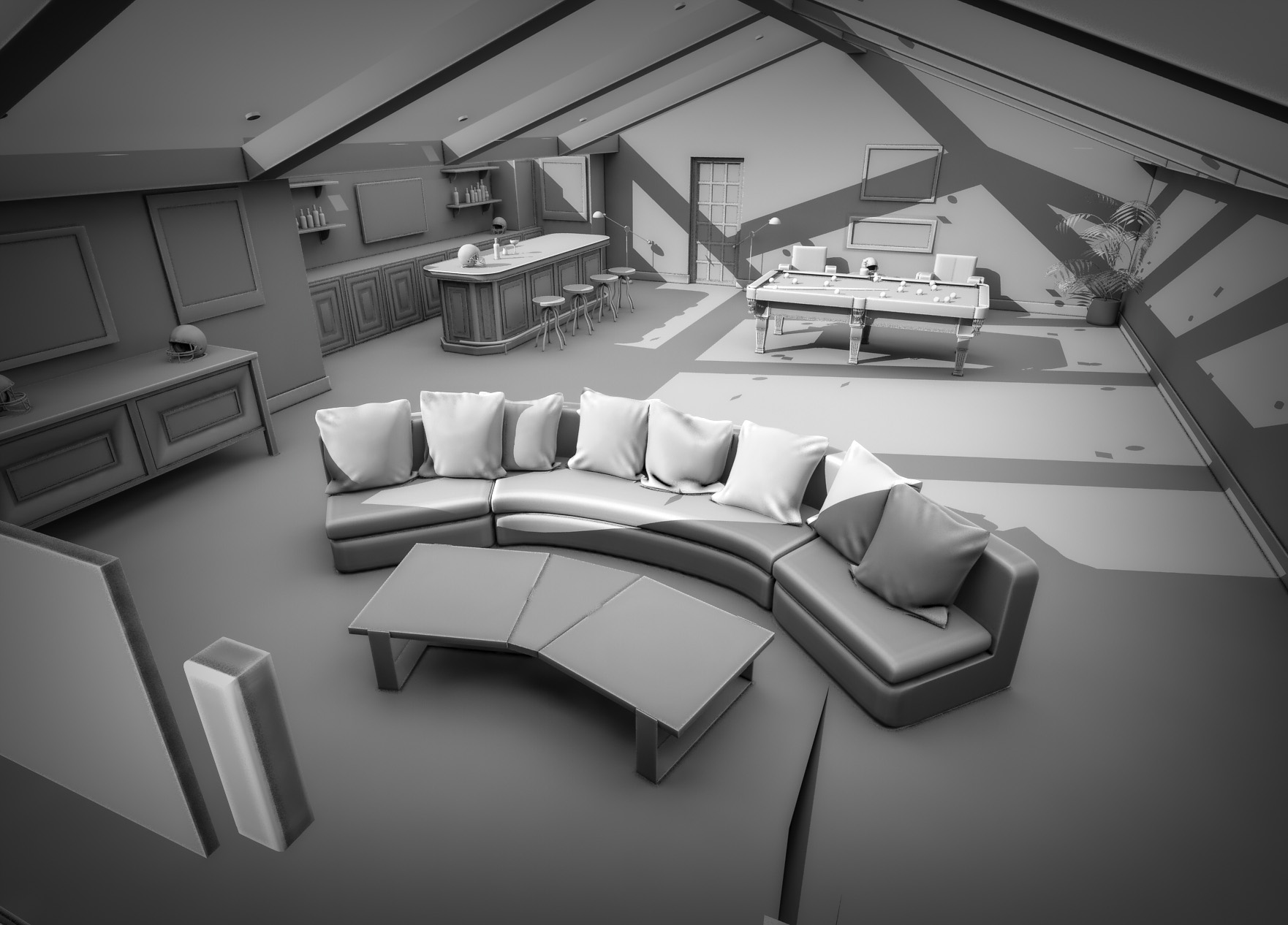 FG Home Entertainment Room by: Fugazi1968PAN Studiosi3D_Lotus, 3D Models by Daz 3D