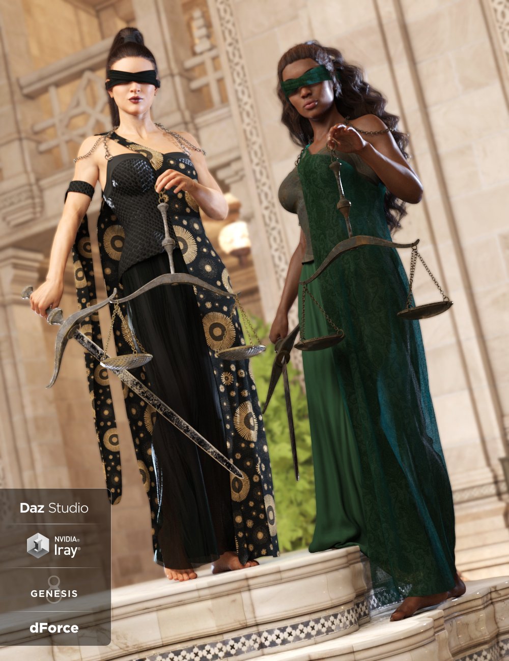 dForce Lady Justice Outfit Textures by: Anna Benjamin, 3D Models by Daz 3D