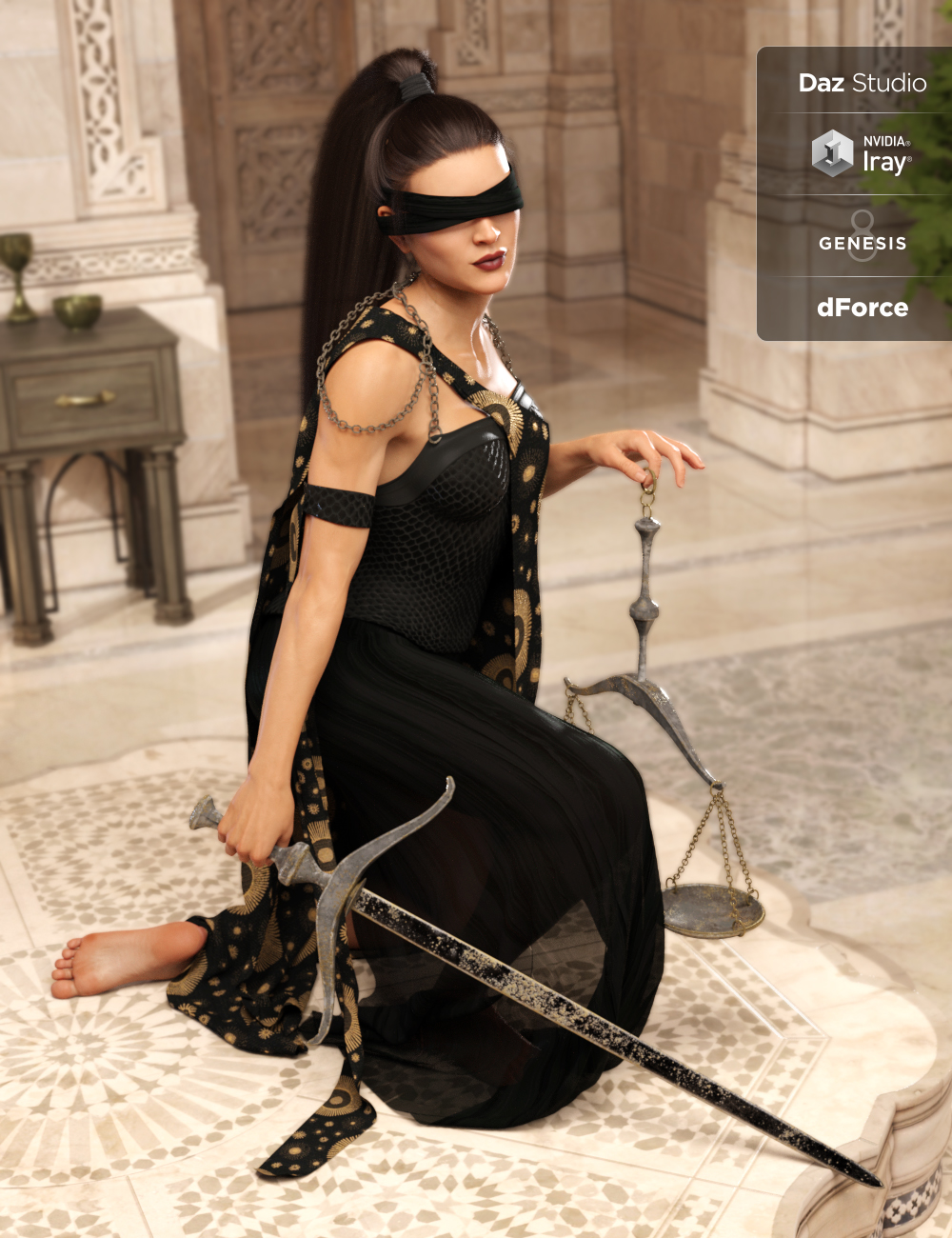 dForce Lady Justice Outfit Textures dForce Lady Justice Outfit Textures by: Anna Benjamin, 3D Models by Daz 3D