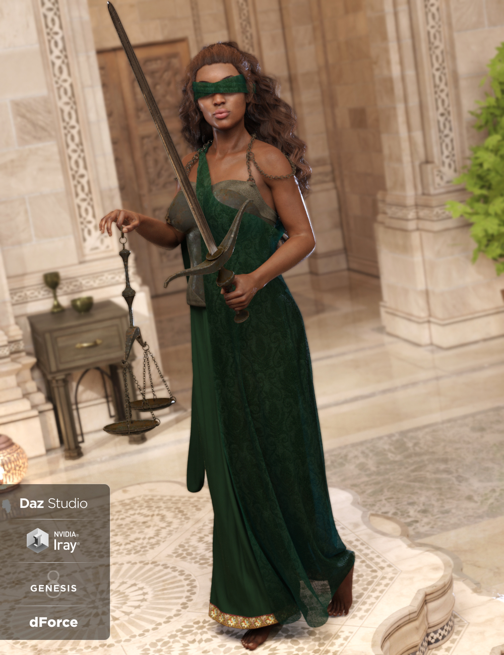 dForce Lady Justice Outfit Textures by: Anna Benjamin, 3D Models by Daz 3D