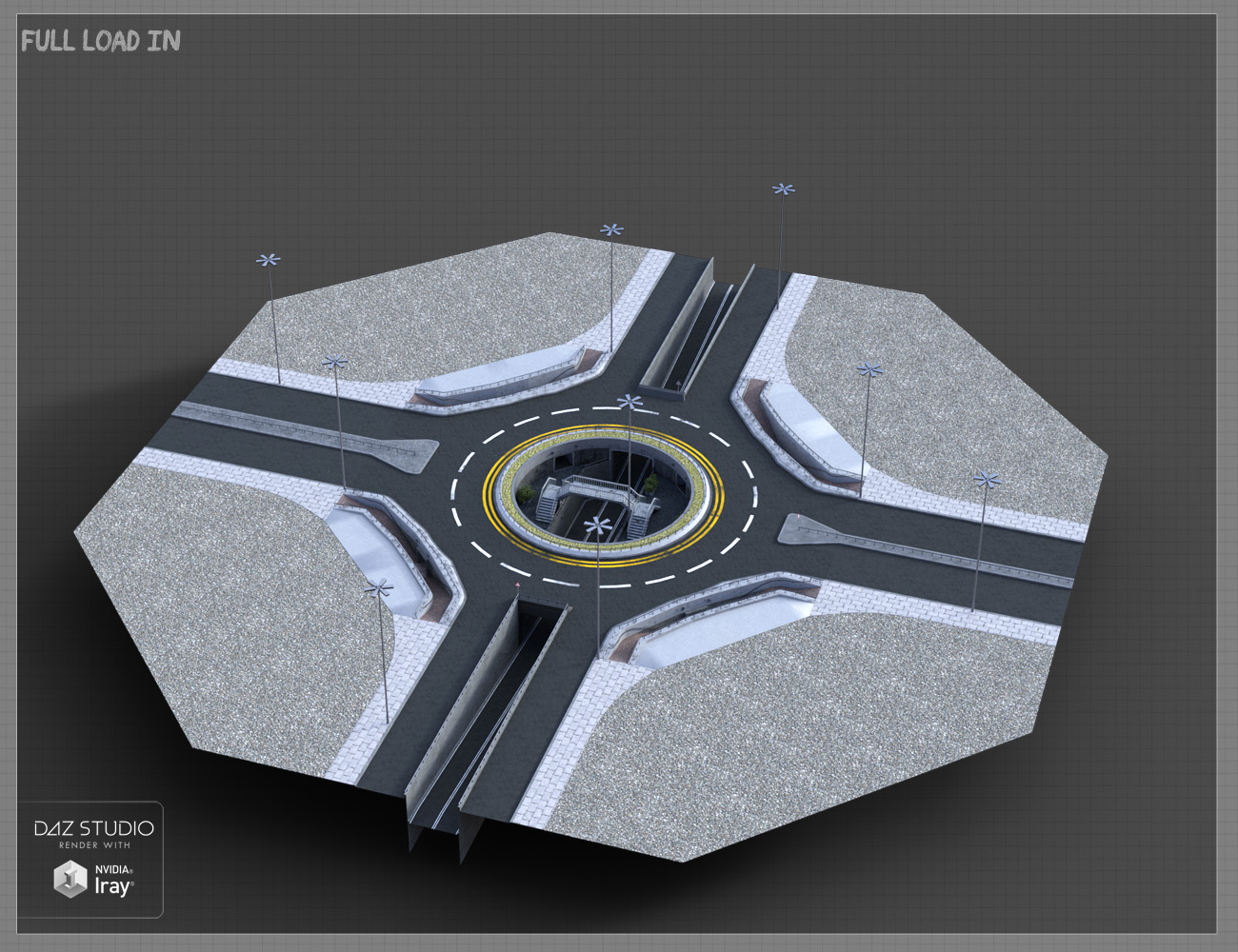 Roundabout Underpass by: David BrinnenForbiddenWhispers, 3D Models by Daz 3D