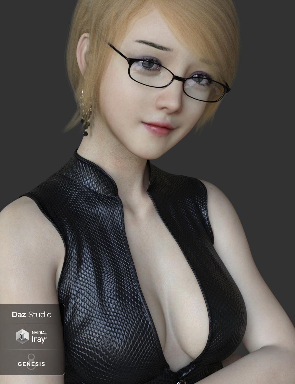 Yiyi and Expressions for Genesis 8 Female by: Hamster, 3D Models by Daz 3D