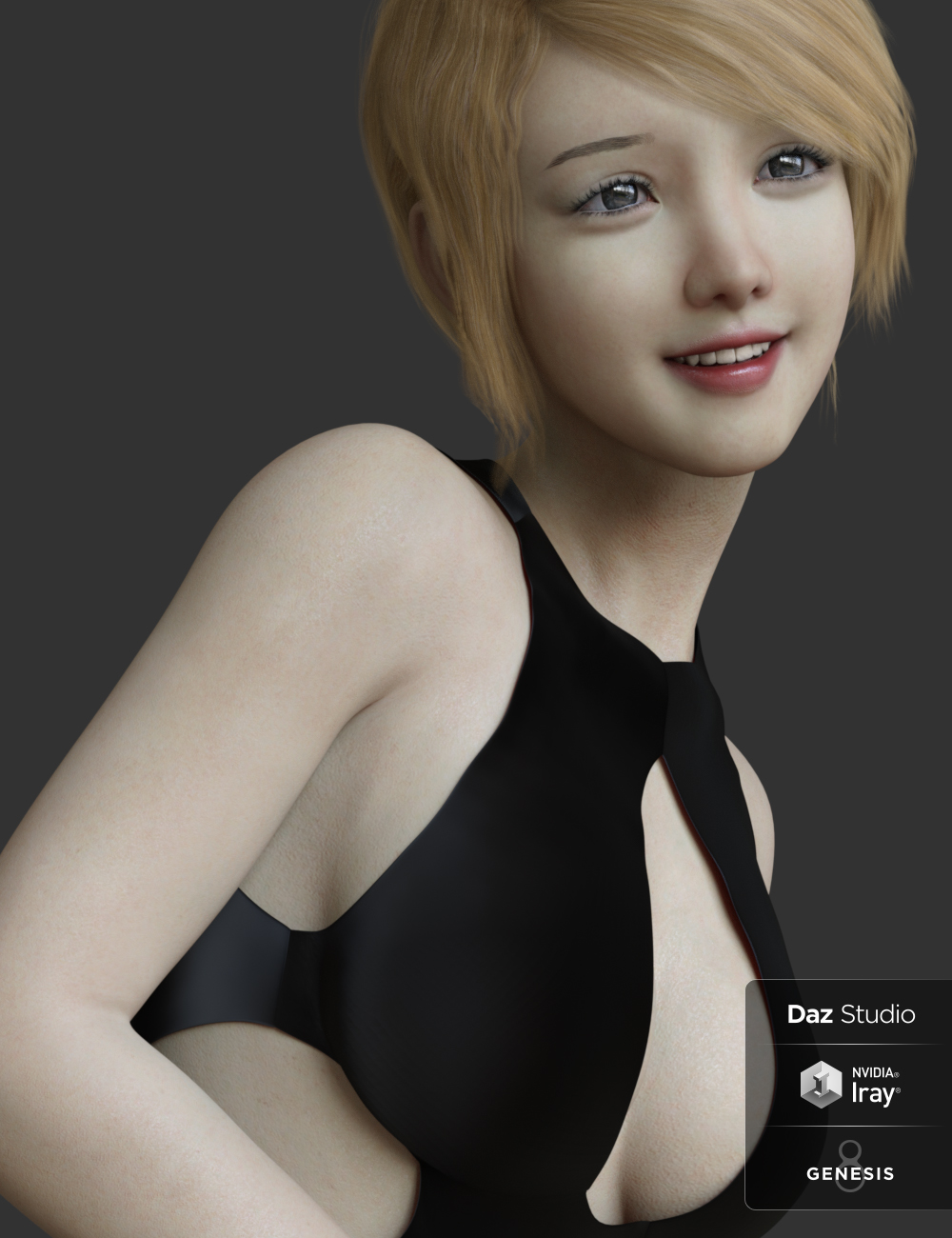 Yiyi and Expressions for Genesis 8 Female by: Hamster, 3D Models by Daz 3D