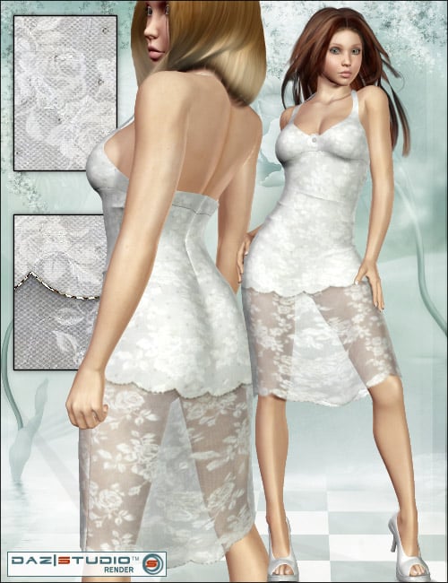 Tiffany Dress by: Barbara BrundonoutoftouchSarsa, 3D Models by Daz 3D