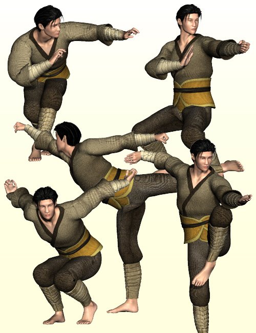 Martial Arts Poses For David Daz 3d 