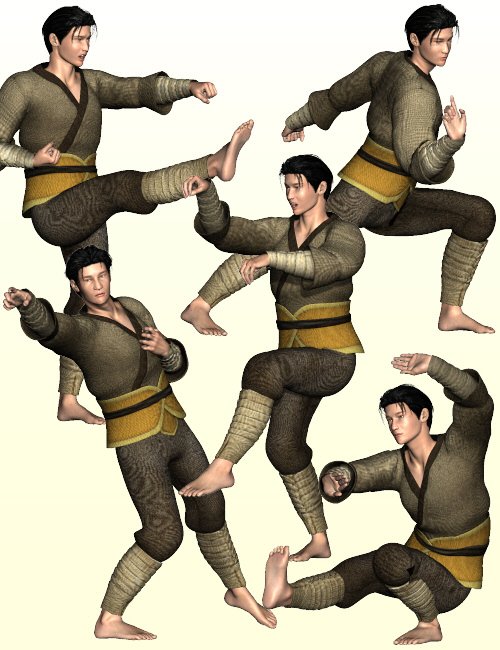 Martial Arts Poses For David Daz 3d 